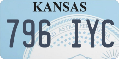 KS license plate 796IYC