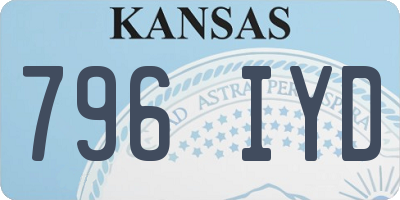 KS license plate 796IYD
