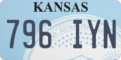 KS license plate 796IYN