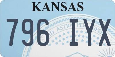 KS license plate 796IYX