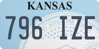 KS license plate 796IZE