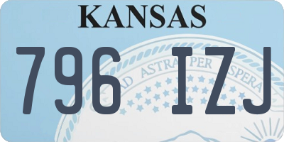 KS license plate 796IZJ