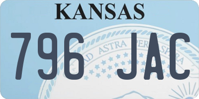 KS license plate 796JAC