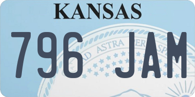 KS license plate 796JAM