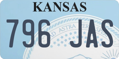 KS license plate 796JAS
