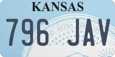 KS license plate 796JAV