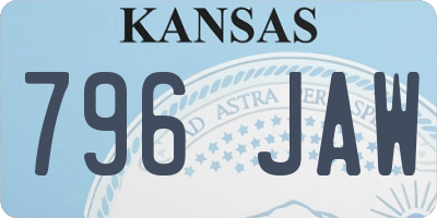 KS license plate 796JAW
