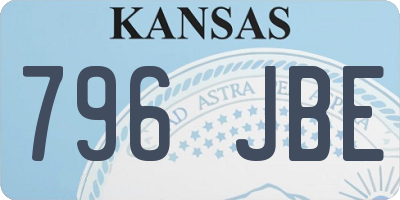 KS license plate 796JBE