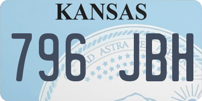 KS license plate 796JBH