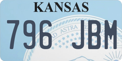 KS license plate 796JBM