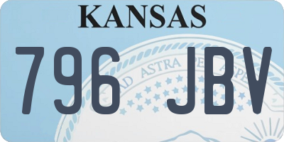 KS license plate 796JBV