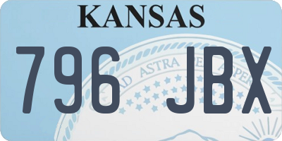 KS license plate 796JBX