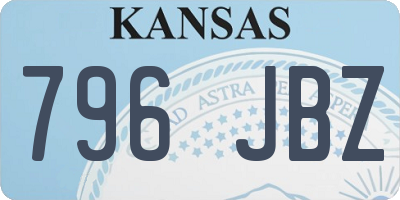 KS license plate 796JBZ
