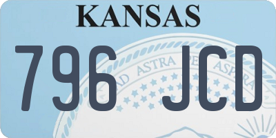KS license plate 796JCD