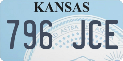 KS license plate 796JCE