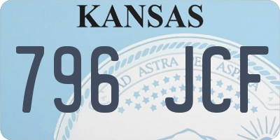 KS license plate 796JCF