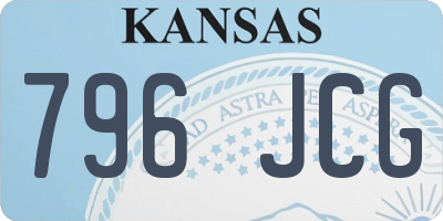 KS license plate 796JCG