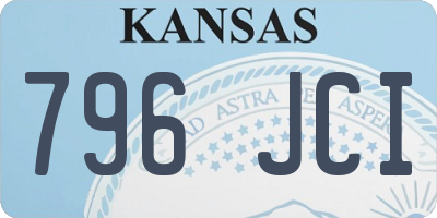 KS license plate 796JCI