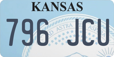 KS license plate 796JCU