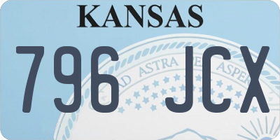 KS license plate 796JCX