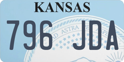 KS license plate 796JDA