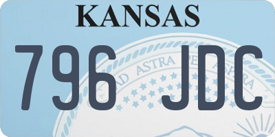 KS license plate 796JDC