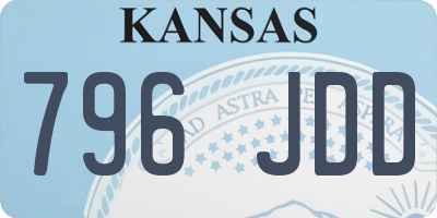 KS license plate 796JDD