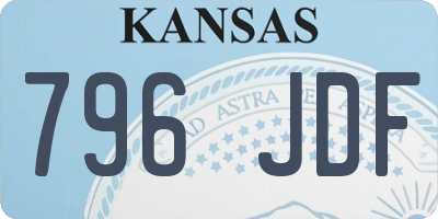 KS license plate 796JDF