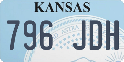 KS license plate 796JDH