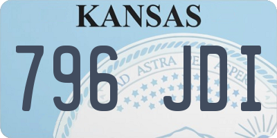 KS license plate 796JDI