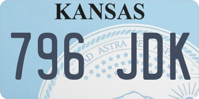 KS license plate 796JDK