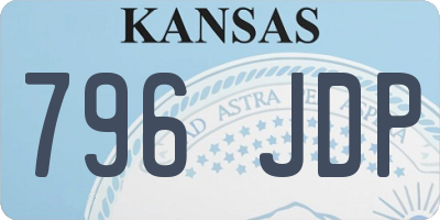 KS license plate 796JDP