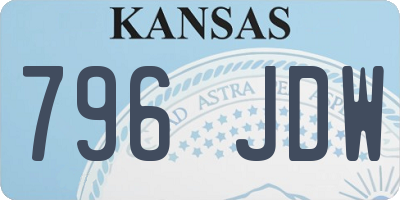 KS license plate 796JDW