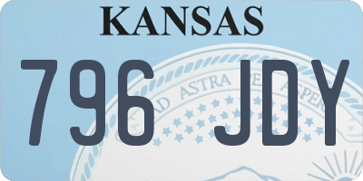 KS license plate 796JDY