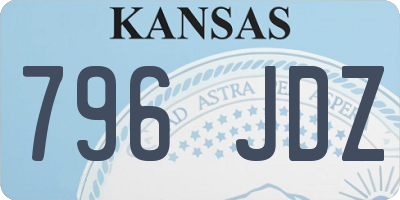KS license plate 796JDZ
