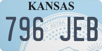 KS license plate 796JEB