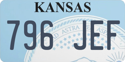 KS license plate 796JEF