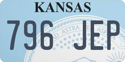 KS license plate 796JEP