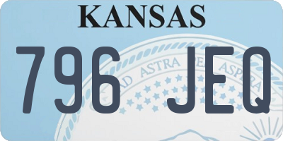 KS license plate 796JEQ