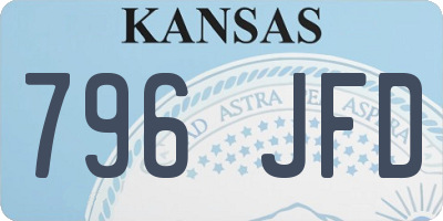 KS license plate 796JFD