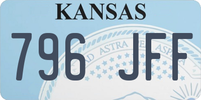 KS license plate 796JFF