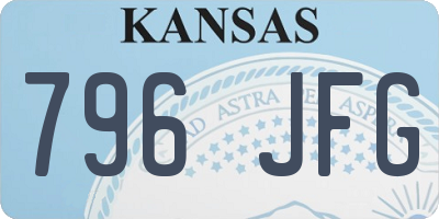 KS license plate 796JFG