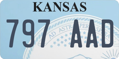 KS license plate 797AAD