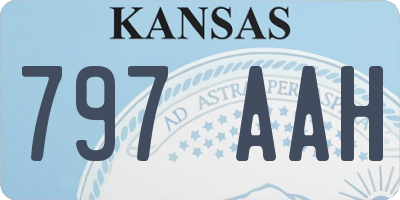 KS license plate 797AAH