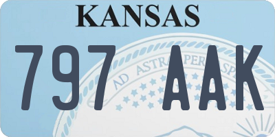 KS license plate 797AAK