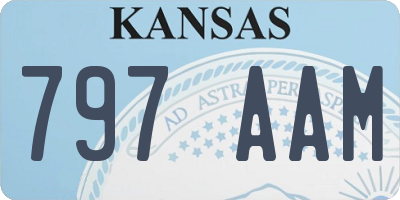 KS license plate 797AAM