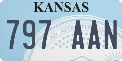 KS license plate 797AAN