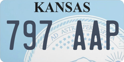 KS license plate 797AAP