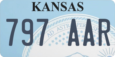 KS license plate 797AAR