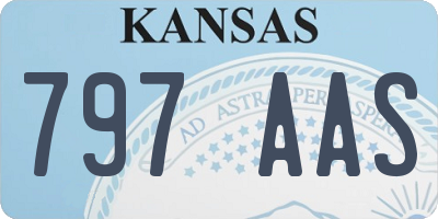 KS license plate 797AAS